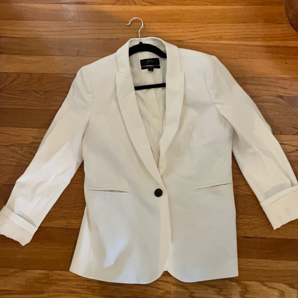 White J crew bi stretch blazer